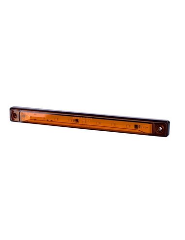Barre lumineuse LED de gabarit avant, latéral et arrière, 12/24 V, homologuée R1 A SM1, blanche, orange et rouge, IP68