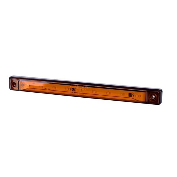 Barre lumineuse LED de gabarit avant, latéral et arrière, 12/24 V, homologuée R1 A SM1, blanche, orange et rouge, IP68