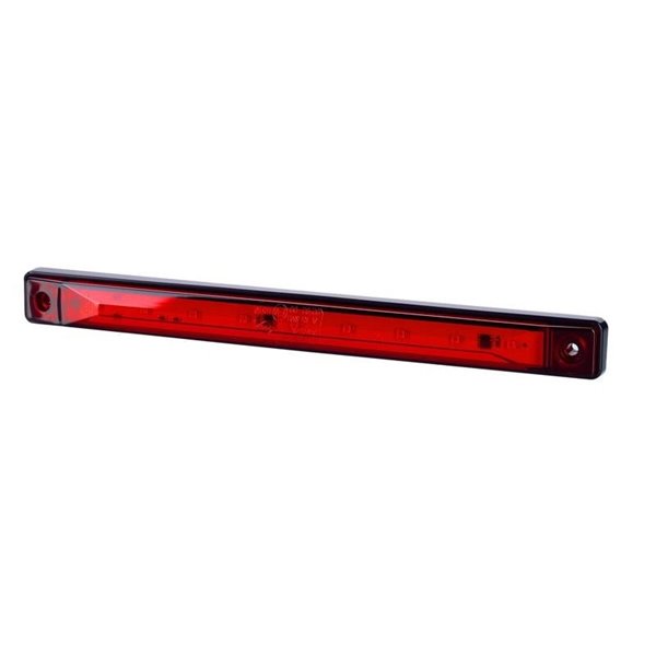 Barra de luzes de sinalização LED dianteira, lateral e traseira, 12/24V, homologada R1 A SM1, branca, âmbar e vermelha, IP68