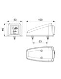 Luz de gálibo LED esquinera 12/24V homologada R1 A SM1, blanco, ámbar y rojo IP68
