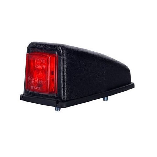 Luz de sinalização de canto LED aprovada SM1 R1 12/24V, branca, âmbar e vermelha IP68