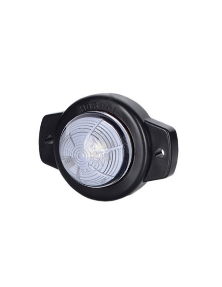 Piloto LED de gálibo redondo con soporte 12/24V homologada R1 A, blanco y rojo IP68