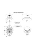 Piloto LED de gálibo redondo con soporte 12/24V homologada R1 A, blanco y rojo IP68