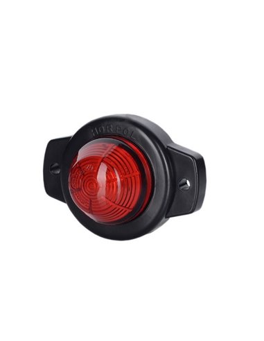 Piloto LED de gálibo redondo con soporte 12/24V homologada R1 A, blanco y rojo IP68