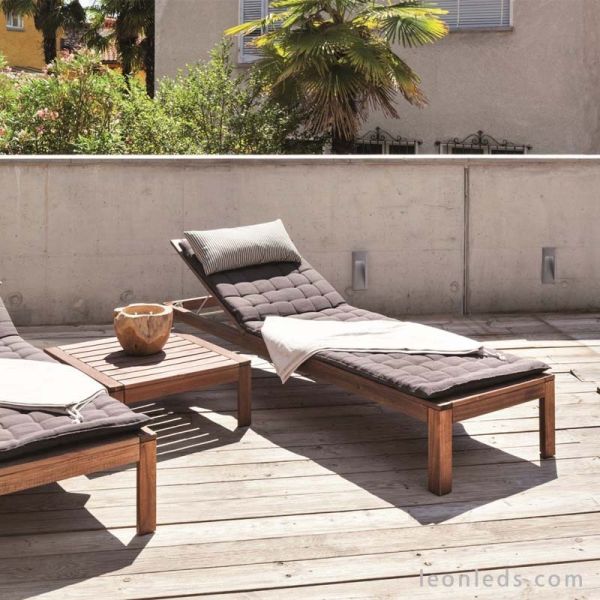 Baliza para exterior LED Belvedere Gris de Dopo | Baliza empotrable LED para exterior rectangular de Dopo | LeonLeds Iluminaci