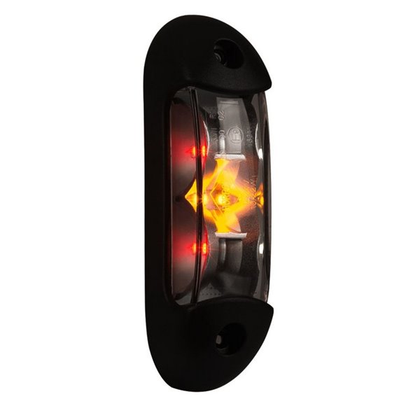 Feu de position à LED LD 2166, 3 fonctions, 12/24 V, blanc/orange/rouge, homologué A SM1 R1 IP68