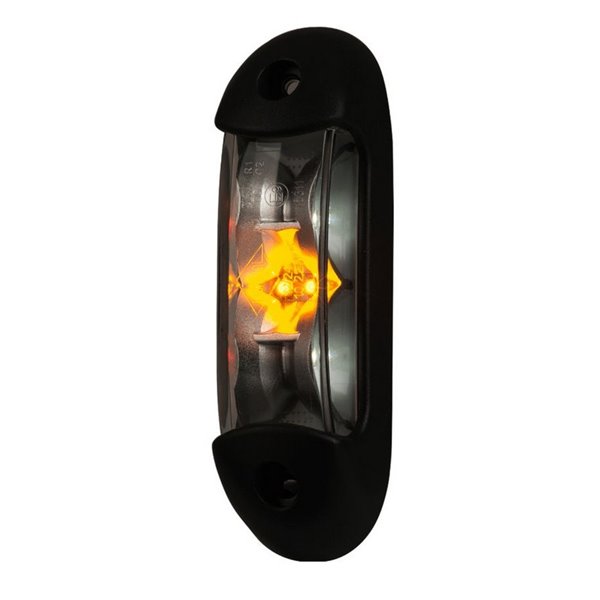 Feu de position à LED LD 2166, 3 fonctions, 12/24 V, blanc/orange/rouge, homologué A SM1 R1 IP68