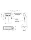 Piloto LED de galibo LD 703 12/24V 2 funciones, luz blanca/roja A R1 IP68