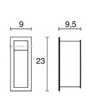 Baliza para exterior LED Belvedere Gris de Dopo | Baliza empotrable LED para exterior rectangular de Dopo | LeonLeds Iluminaci