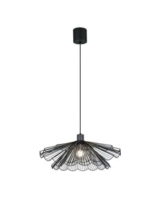 Luminária de teto MARGARITA com diversas opções de cúpulas, grade de Ø50cm, lâmpada não inclusa (1x E27 máx. 60W), IP20, preta.