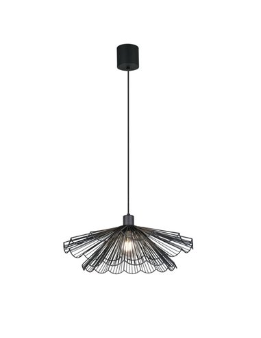 Lámpara de techo MARGARITA varias pantallas rejilla Ø50cm bombilla excl. 1x E27 max. 60W IP20 Negro