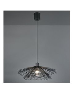 Lámpara de techo MARGARITA varias pantallas rejilla Ø50cm bombilla excl. 1x E27 max. 60W IP20 Negro 2