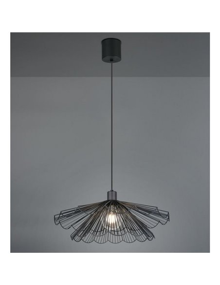 Lámpara de techo MARGARITA varias pantallas rejilla Ø50cm bombilla excl. 1x E27 max. 60W IP20 Negro