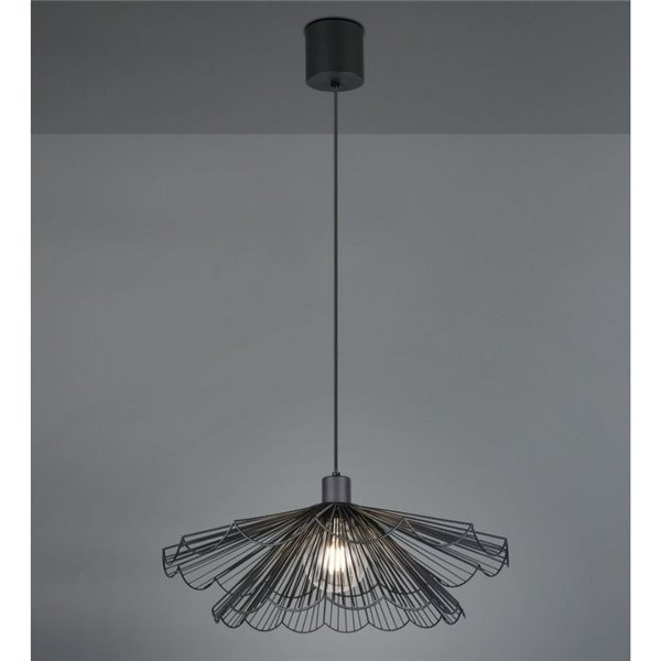 Luminária de teto MARGARITA com diversas opções de cúpulas, grade de Ø50cm, lâmpada não inclusa (1x E27 máx. 60W), IP20, preta.