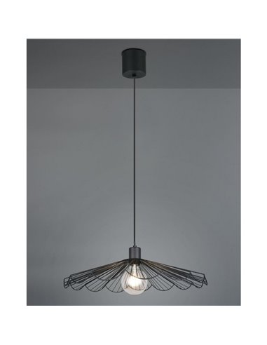 Lámpara de techo MARGARITA pequeña Ø50cm bombilla excl. 1x E27 max. 60W IP20 Negro