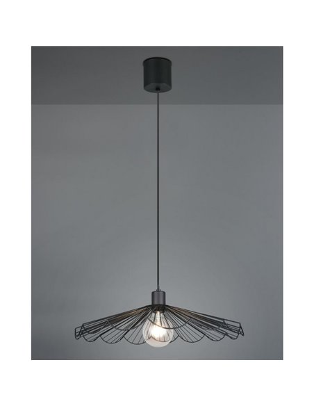 Lámpara de techo MARGARITA pequeña Ø50cm bombilla excl. 1x E27 max. 60W IP20 Negro