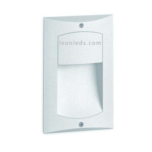 Baliza para exterior LED Lara Blanca de Dopo | Baliza empotrable LED para exterior rectangular de Dopo | LeonLeds Iluminacion