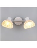 Focos de techo de rattan CALVI bombillas excl. 2x E14 max. 10W IP20 Blanco