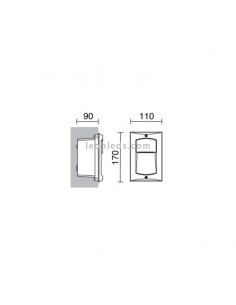 Baliza para exterior LED Lara Blanca de Dopo | Baliza empotrable LED para exterior rectangular de Dopo | LeonLeds Iluminacion 2