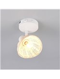 Spots encastrés CALVI en rotin, ampoule non incluse (1 x E14 max. 10 W), IP20, blanc