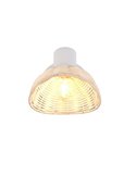 Luminárias de teto/parede CALVI em rattan, lâmpada não incluída (1 x E14 máx. 10W), IP20, brancas.