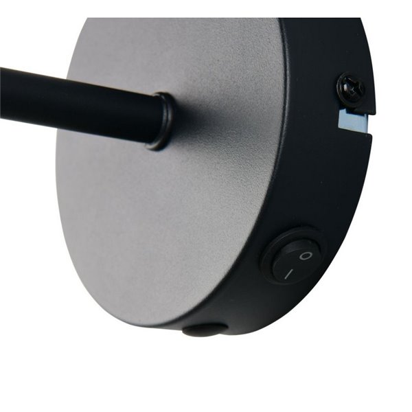 Aplique de pared CALVI rattan bombilla excl. 1x E14 max. 10W IP20 Negro