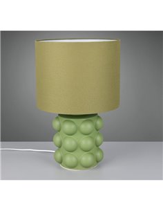 Abajur de mesa grande KATE com base de cerâmica de 47 cm, lâmpada não incluída (1 x E27 máx. 60 W), verde. 2