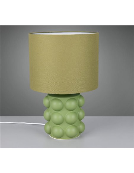 Lámpara de mesa base cerámica KATE grande 47cm bombilla excl. 1x E27 max. 60W Verde