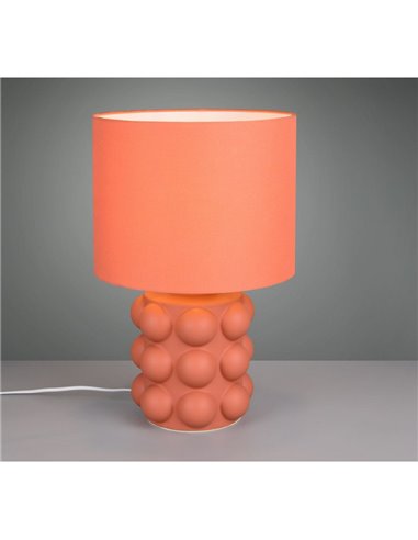 Lámpara de mesa cerámica KATE grande 47cm bombilla excl. 1x E27 max. 60W Naranja