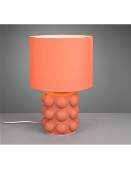 Lámpara de mesa cerámica KATE grande 47cm bombilla excl. 1x E27 max. 60W Naranja