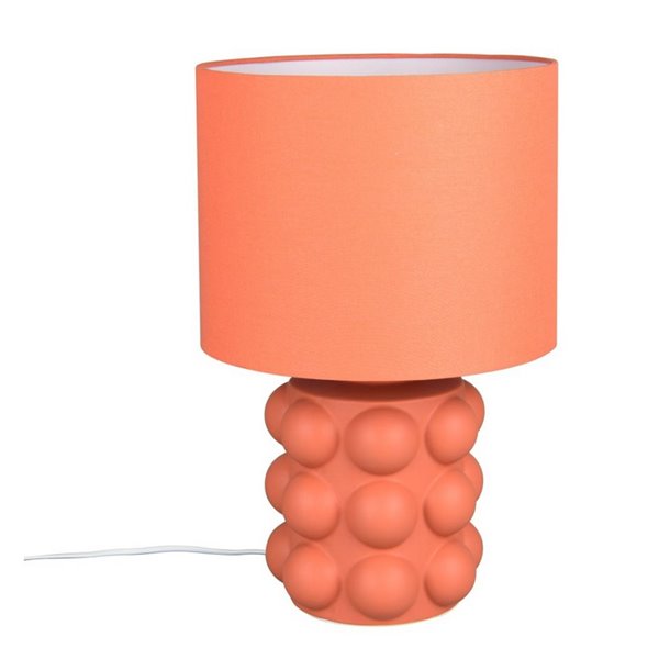 Abajur de mesa grande KATE em cerâmica, 47 cm, lâmpada não incluída (1 x E27, máx. 60 W), laranja.