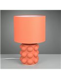 Lámpara de mesa cerámica KATE grande 47cm bombilla excl. 1x E27 max. 60W Naranja