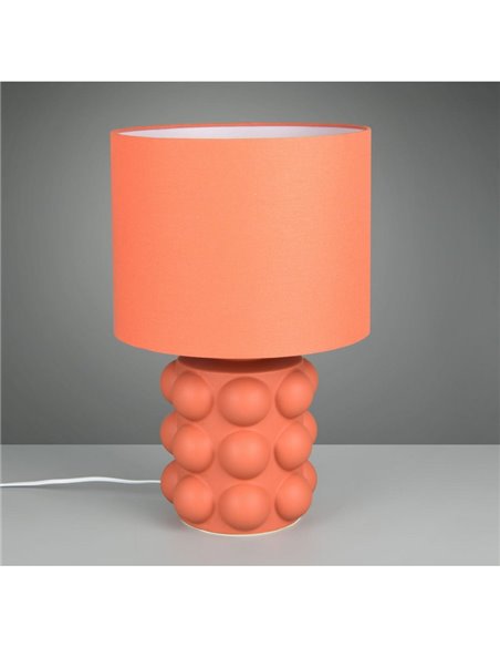 Lámpara de mesa cerámica KATE grande 47cm bombilla excl. 1x E27 max. 60W Naranja