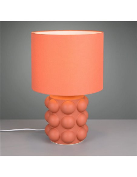 Grande lampe de table en céramique KATE, 47 cm, ampoule non incluse (1 x E27, max. 60 W), orange