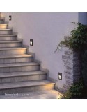 Baliza para exterior gris antracita LED Dopo | Baliza empotrable LED Gris para exterior rectangular de Dopo | LeonLeds Iluminaci