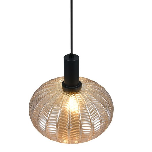 Lámpara colgante de techo ELVEZIA pantalla de vidrio ámbar bombilla excl. 1xE27 max. 10W IP20