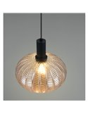 Suspension ELVEZIA avec abat-jour en verre ambré, ampoule non incluse (1 x E27 max. 10W), IP20