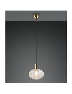 Lámpara colgante de techo ELVEZIA pantalla de vidrio transparente bombilla excl. 1xE27 max. 10W IP20 2