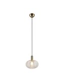 Lámpara colgante de techo ELVEZIA pantalla de vidrio transparente bombilla excl. 1xE27 max. 10W IP20