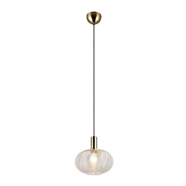 Lámpara colgante de techo ELVEZIA pantalla de vidrio transparente bombilla excl. 1xE27 max. 10W IP20