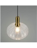Lámpara colgante de techo ELVEZIA pantalla de vidrio transparente bombilla excl. 1xE27 max. 10W IP20