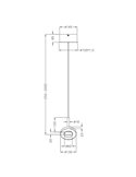 Lámpara colgante LED GUANO 8W 850lm, regulable DIP SWITCH 2300+3000+4000K IP20 Níquel mate