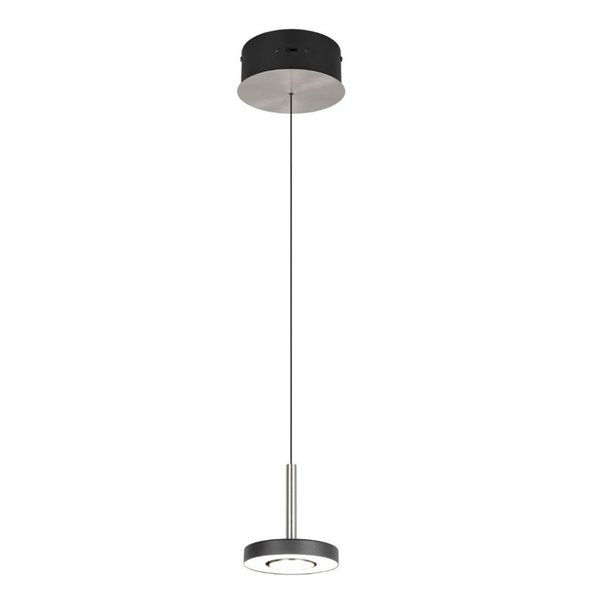 Lámpara colgante LED GUANO 8W 850lm, regulable DIP SWITCH 2300+3000+4000K IP20 Níquel mate
