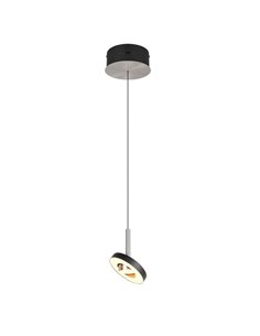 Lámpara colgante LED GUANO 8W 850lm, regulable DIP SWITCH 2300+3000+4000K IP20 Níquel mate