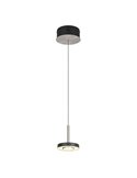 Lámpara colgante LED GUANO 8W 850lm, regulable DIP SWITCH 2300+3000+4000K IP20 Níquel mate