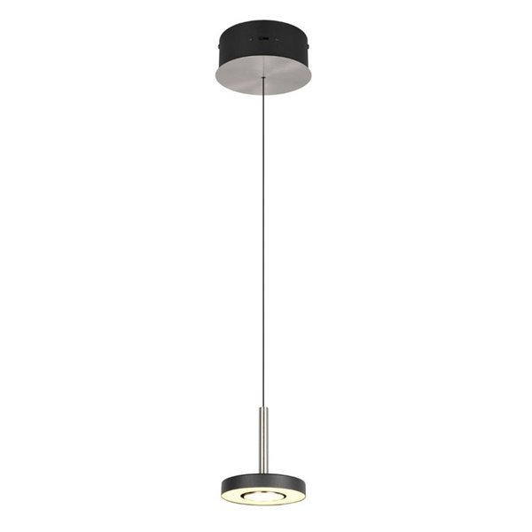 Lámpara colgante LED GUANO 8W 850lm, regulable DIP SWITCH 2300+3000+4000K IP20 Níquel mate