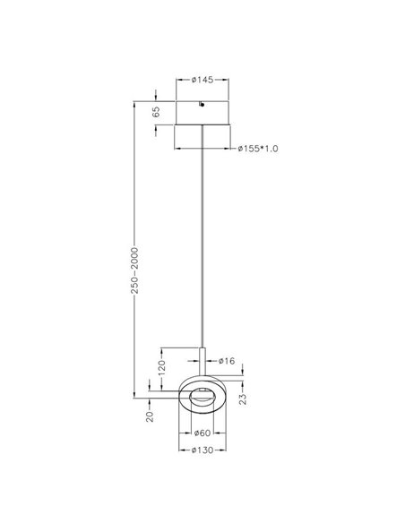 Lámpara de techo LED GUANO 8W 850lm, regulable DIP SWITCH 2300+3000+4000K IP20 Café