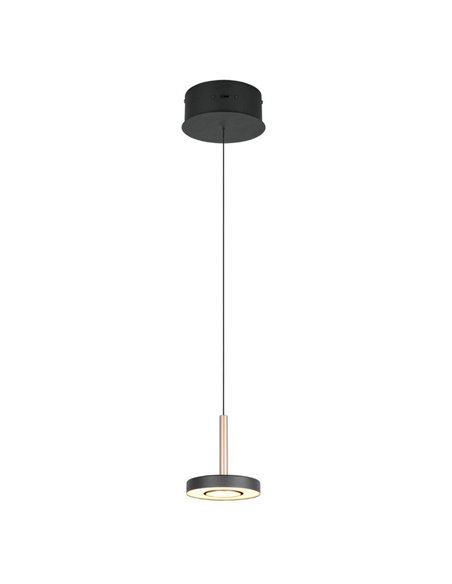 Lámpara de techo LED GUANO 8W 850lm, regulable DIP SWITCH 2300+3000+4000K IP20 Café