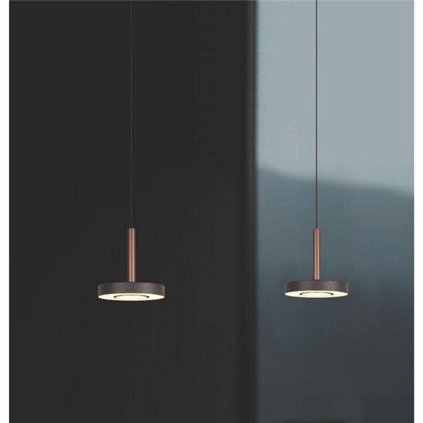 Plafonnier LED GUANO 8W 850lm, dimmable par interrupteur DIP, 2300+3000+4000K, IP20, couleur café