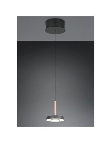 Lámpara de techo LED GUANO 8W 850lm, regulable DIP SWITCH 2300+3000+4000K IP20 Café